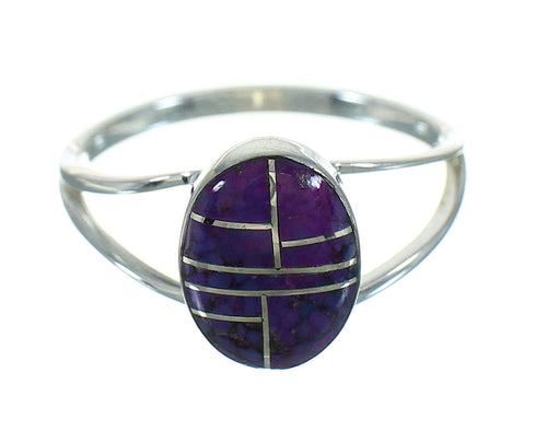 Magenta Turquoise Sterling Silver Jewelry Ring Size 5-1/4 FX90286